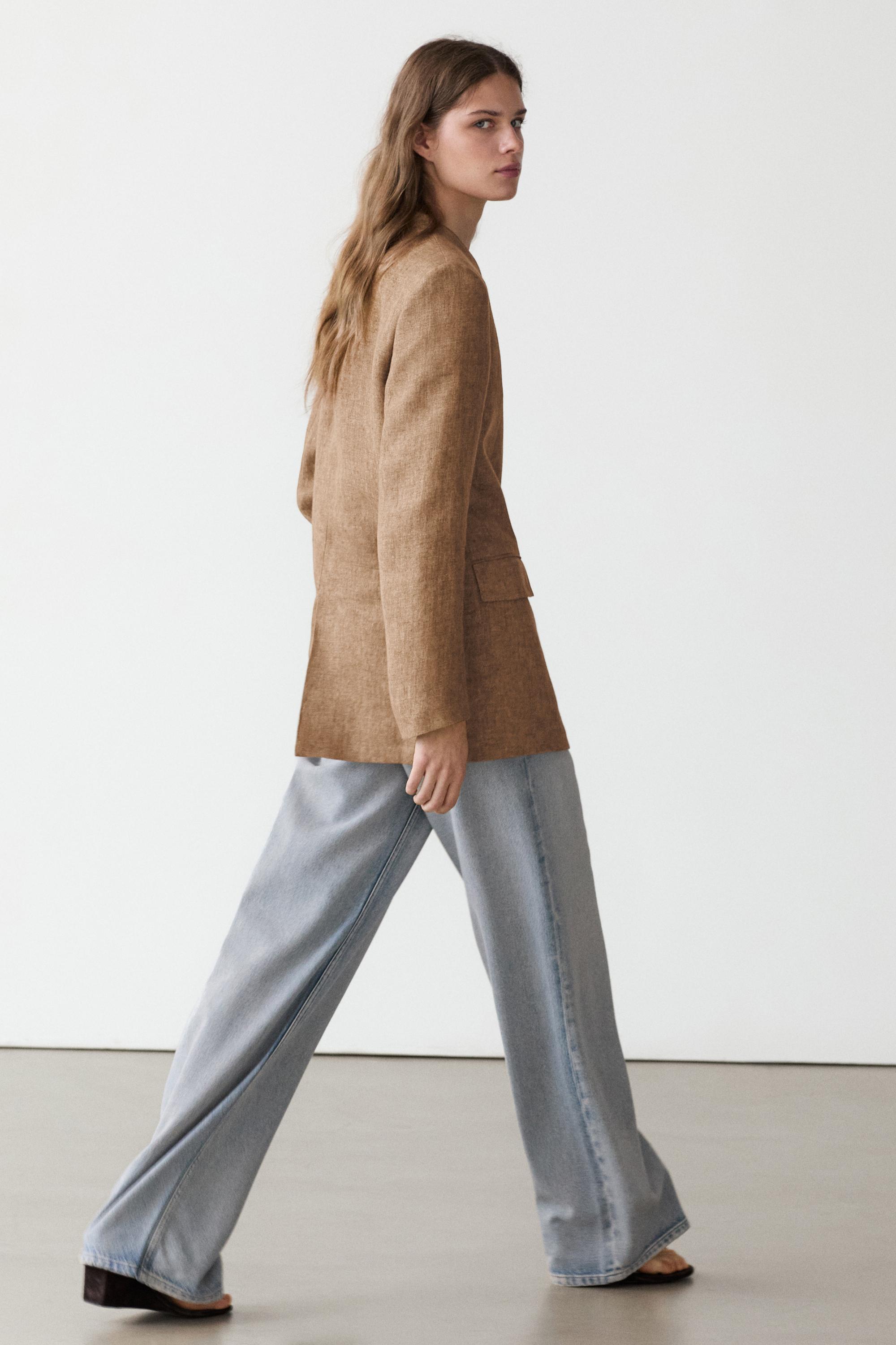 100% linen melange suit blazer